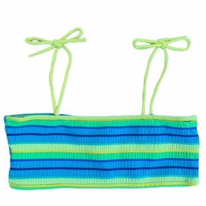 90s Y2K neon scrunchie bikini top